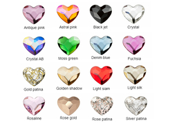 Crystal heart colors